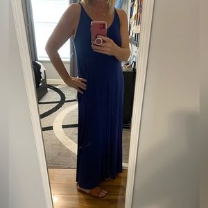 SKiVYS Femme Goddess Gown Maxi Lounge & Sleep - Navy - Size XL